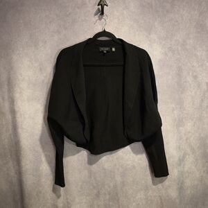 Ted Baker Black Open-Front Cropped Cardigan Shrug